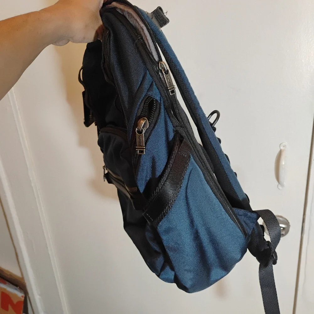 TUMI Men's Alpha Bravo Luxury Backpack Blue Read